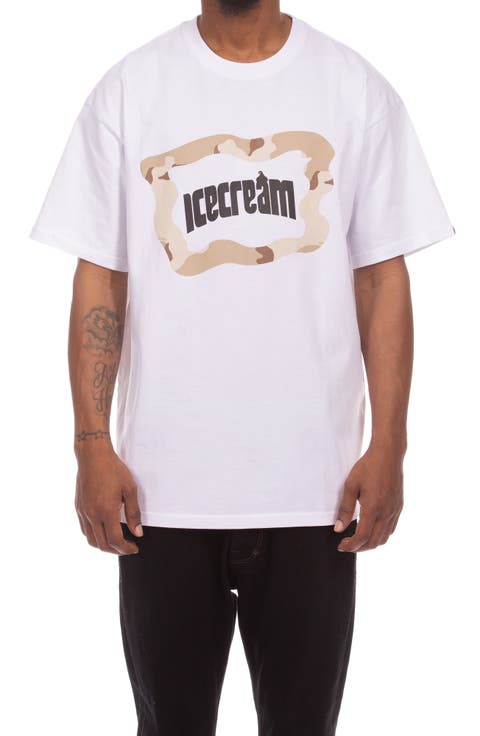 Taupe Cotton Graphic T-Shirt