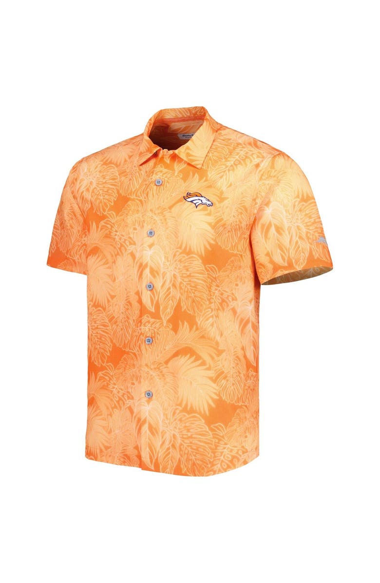 Tommy Bahama Men's Tommy Bahama Orange Denver Broncos Coast Luminescent Fronds Camp IslandZone Button-Up Shirt, Alternate, color, 