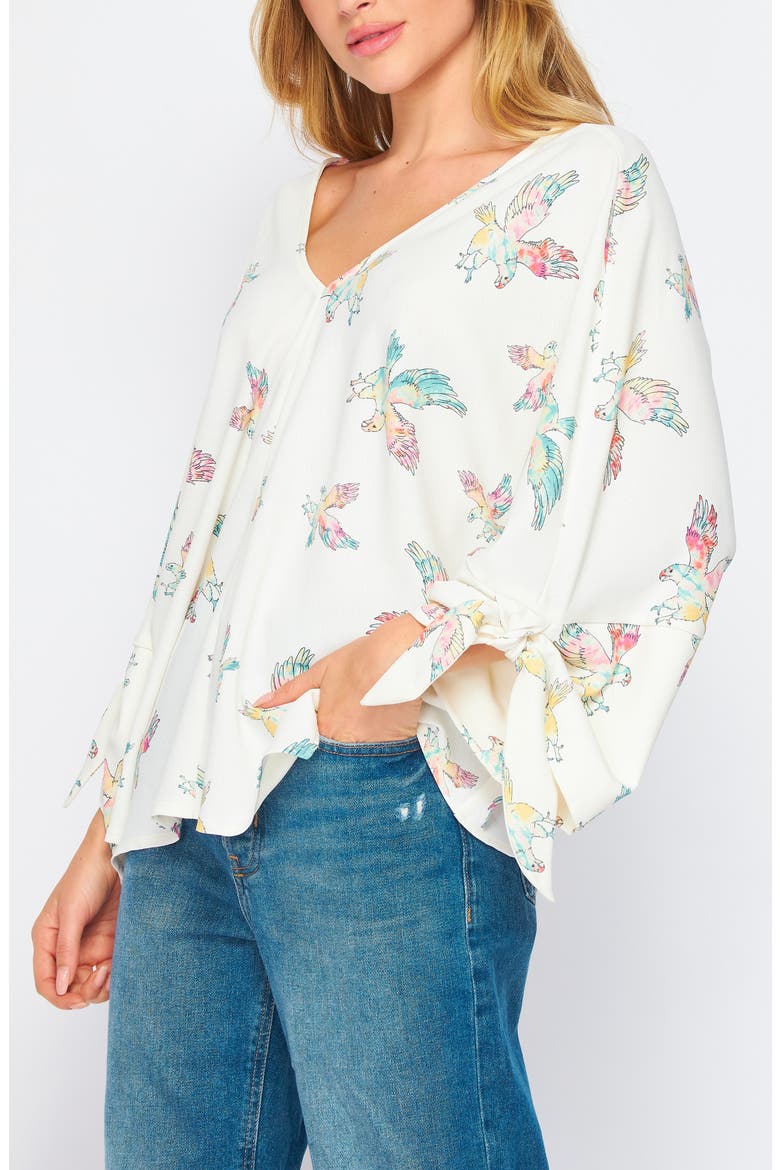 Rainbow Eagle Tie Top, Alternate, color, IVORY