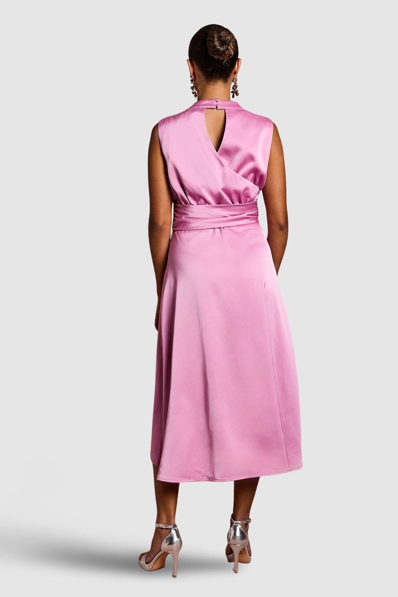 petite satin wrap dress Buy Pour Moi Black Louisa Satin Wrap Long Sleeve Short Dress from Next USA