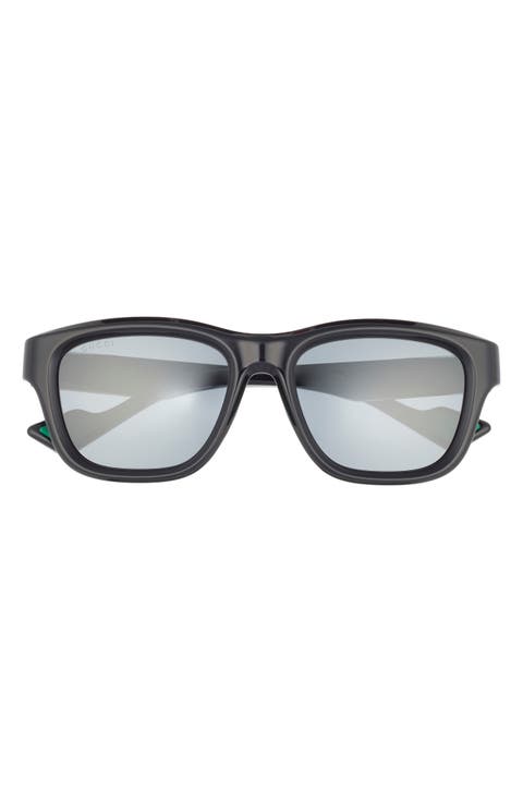 54mm Mirrored Square Sunglasses