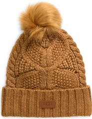 UGG® Faux Fur Pompom Cable Knit Beanie