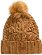 UGG® Faux Fur Pompom Cable Knit Beanie