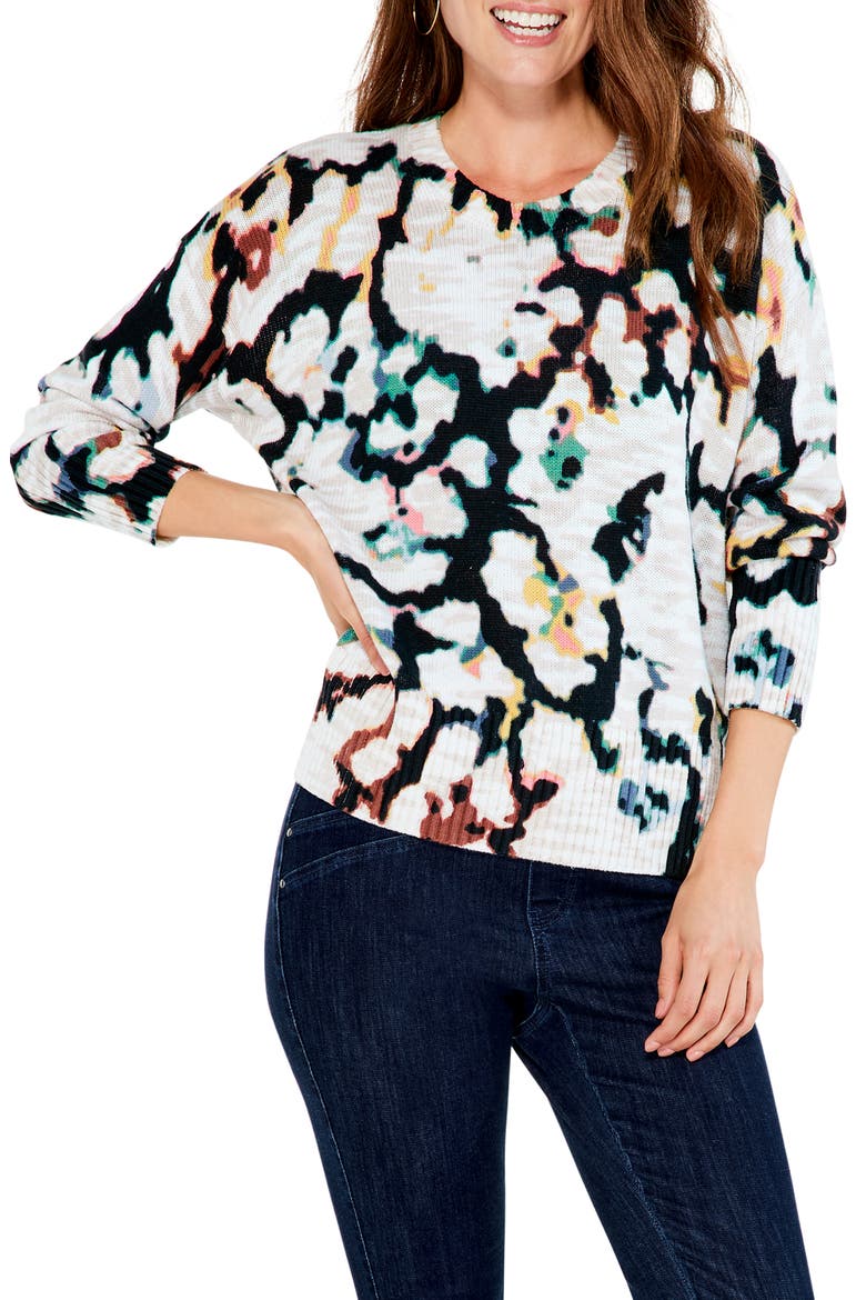Women's Abstract Print Sweater, Main, color, NEUTRAL MULTI