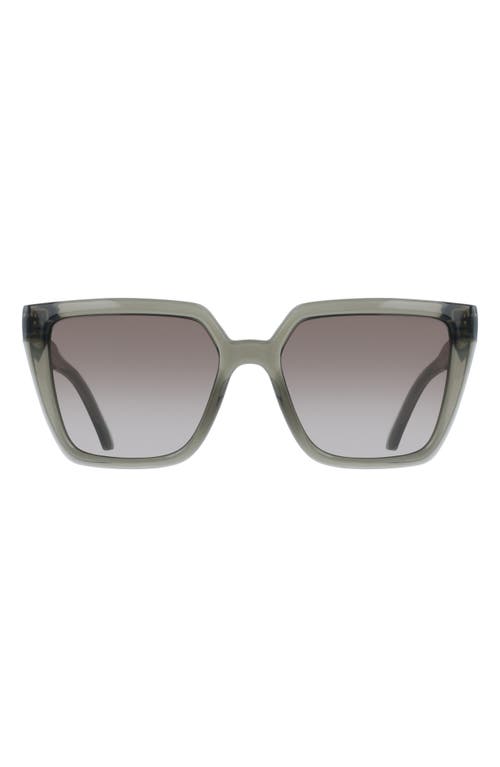 Ferragamo 54mm Modified Rectangular Sunglasses In Transparent Khaki
