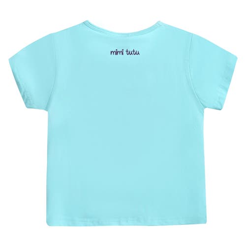 Mimi Tutu Cat-appliqué T-shirt In Blue