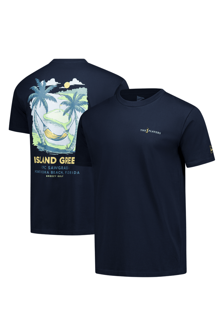 Men's Breezy Golf Black THE PLAYERS The Island Green T-Shirt, Main, color, Black