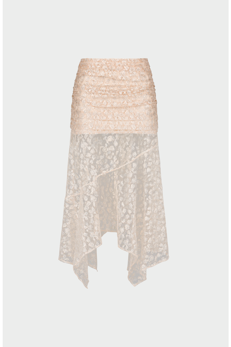 Metallic Lace Skirt, Main, color, Metallic Beige