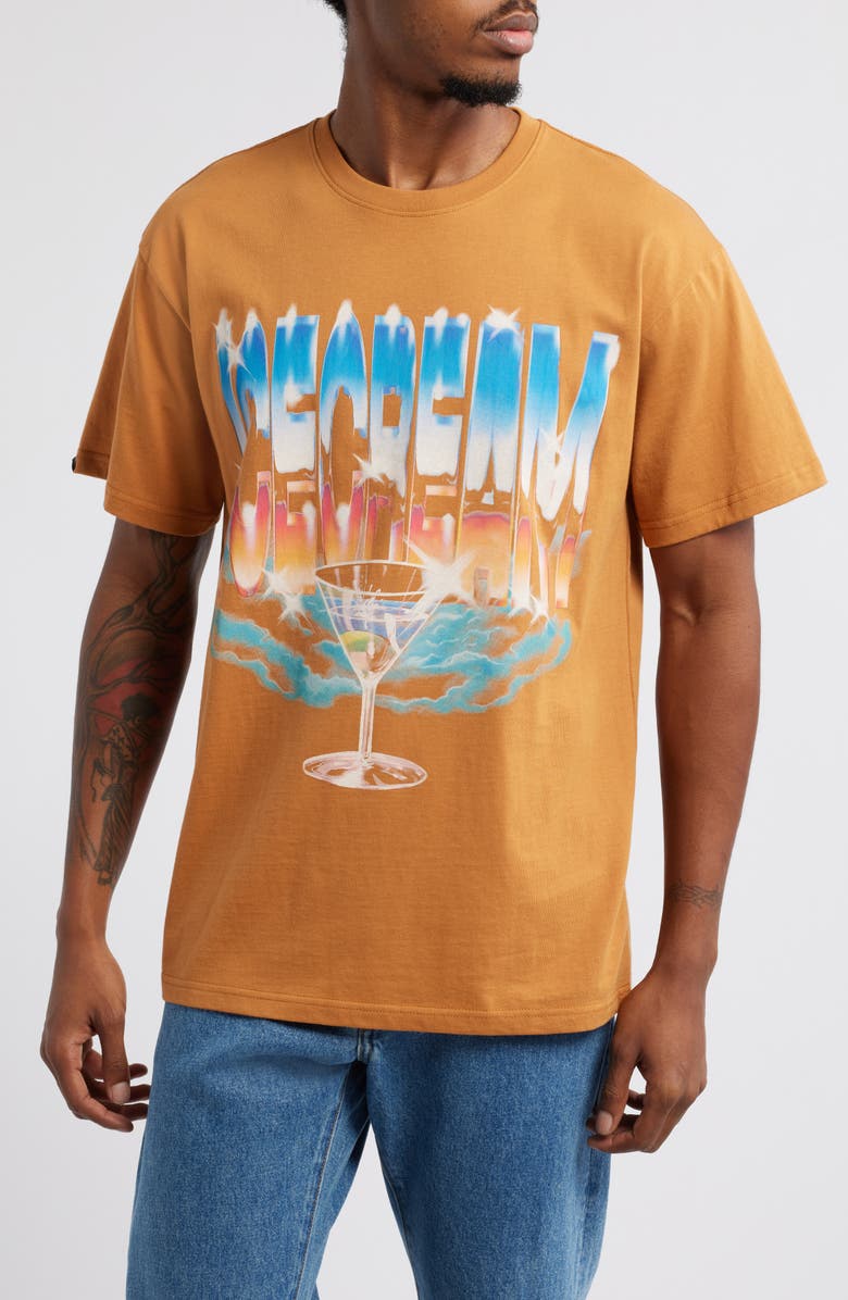 ICECREAM Martini Graphic T-Shirt, Main, color, Cashew