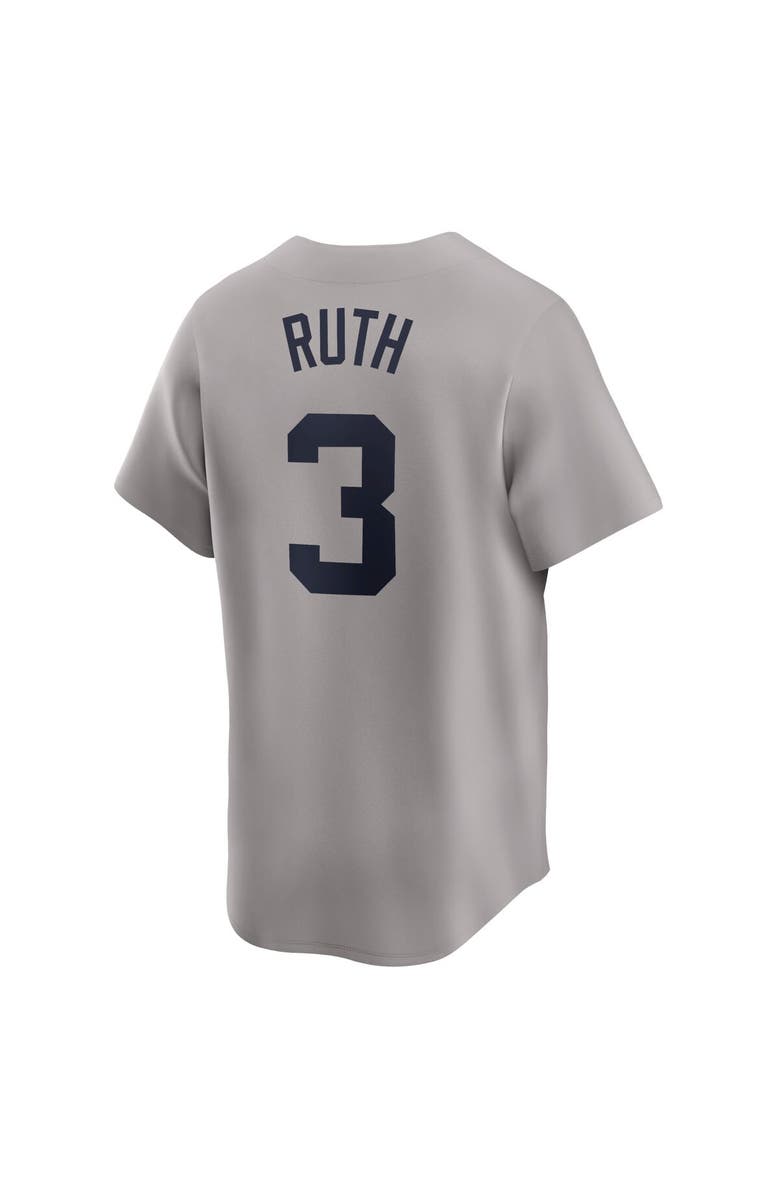 Nike Men's Nike Babe Ruth Gray New York Yankees Throwback Cooperstown Collection Limited Jersey, Alternate, color, Gray