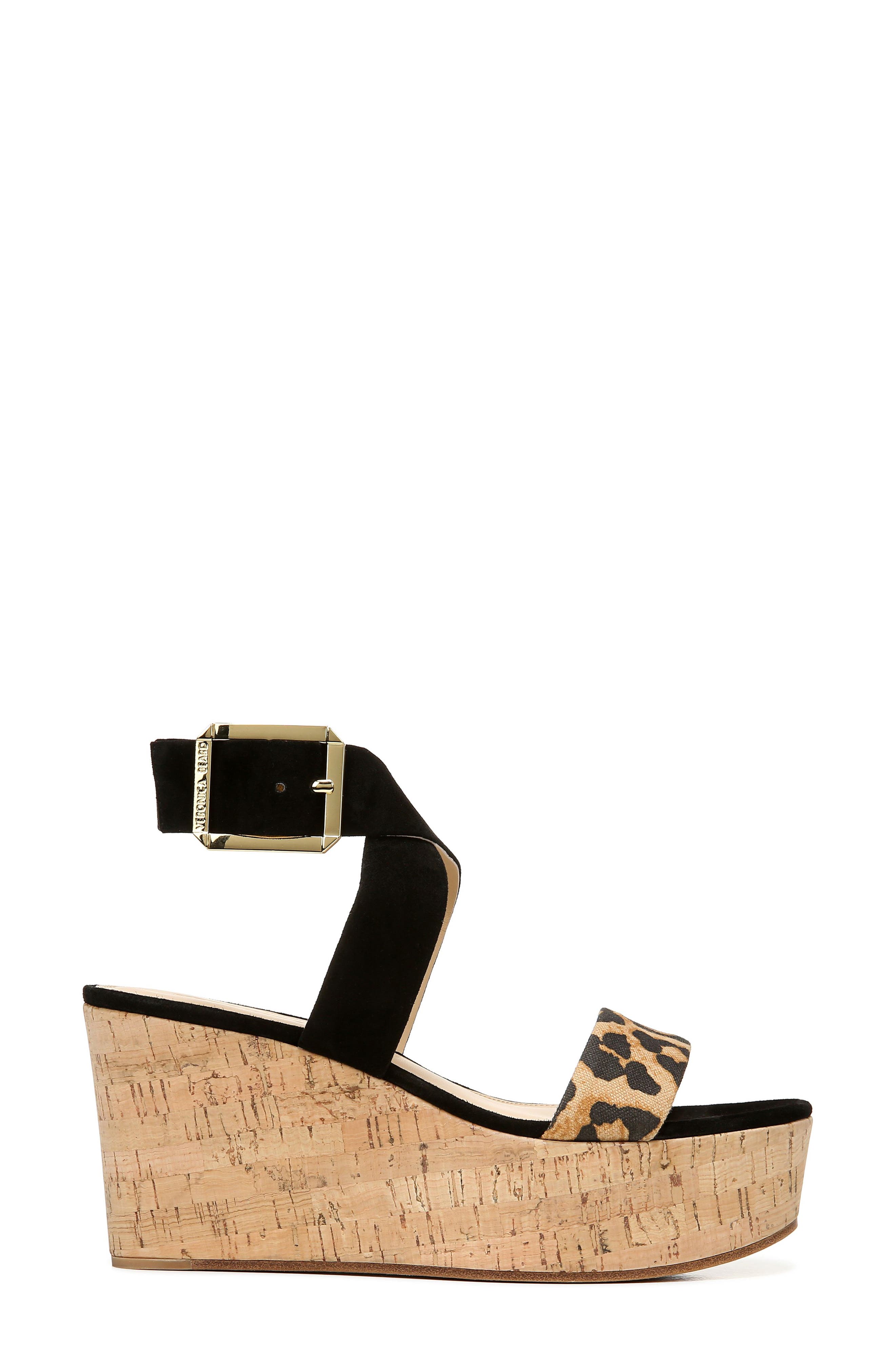 Veronica Beard Hurley Platform Wedge Sandal, Alternate, color, 