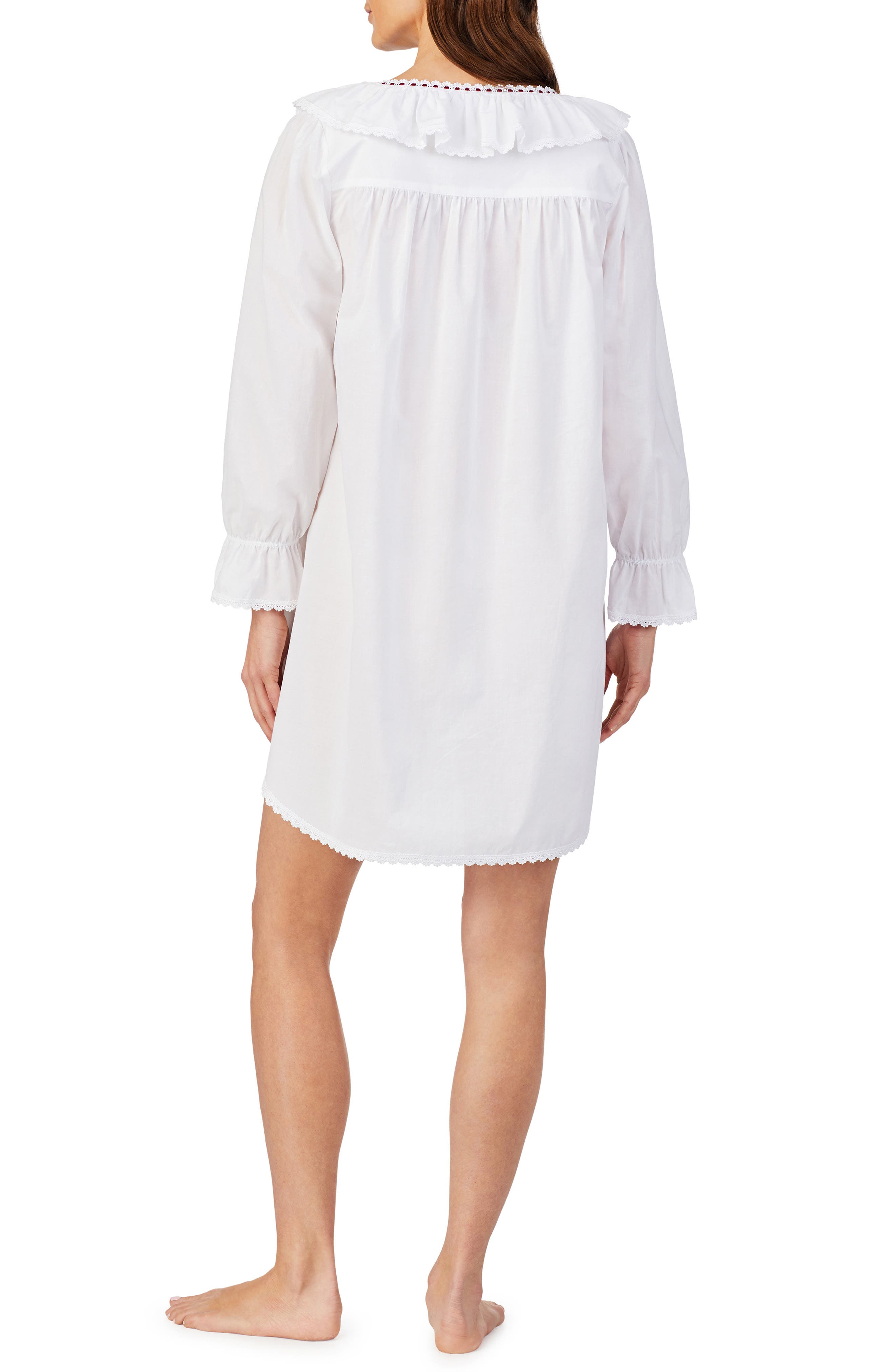 Eileen West Long Sleeve Short Cotton Nightgown (Women) | Nordstrom
