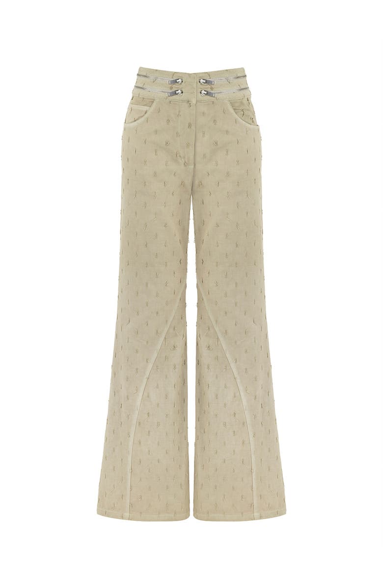 Nocturne Wide Leg Jeans with Zipper Detail at Waist, Main, color,