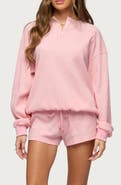EDIKTED Baila Waffle Knit Henley Top