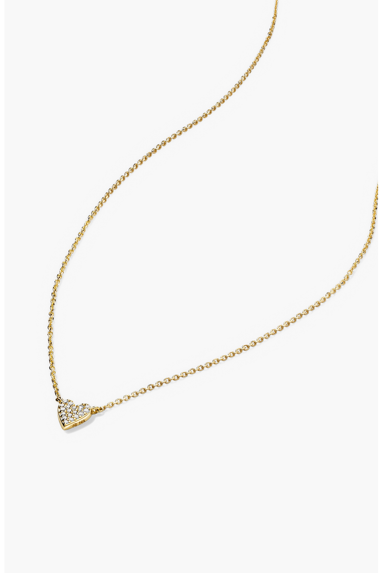 Heart Pavé Diamond Necklace, Alternate, color, Yellow Gold / Diamond