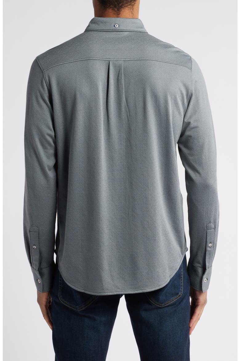 San Lucio Diamond Isles Stretch Button-Up Shirt, Alternate, color, TURBULENCE