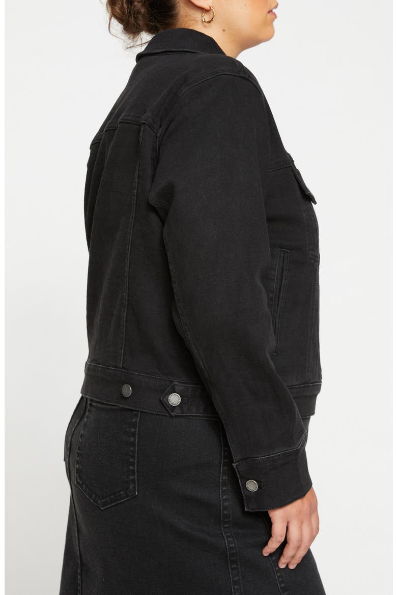 Kelsey Denim Jacket, Alternate, color, BROKEN BLACK