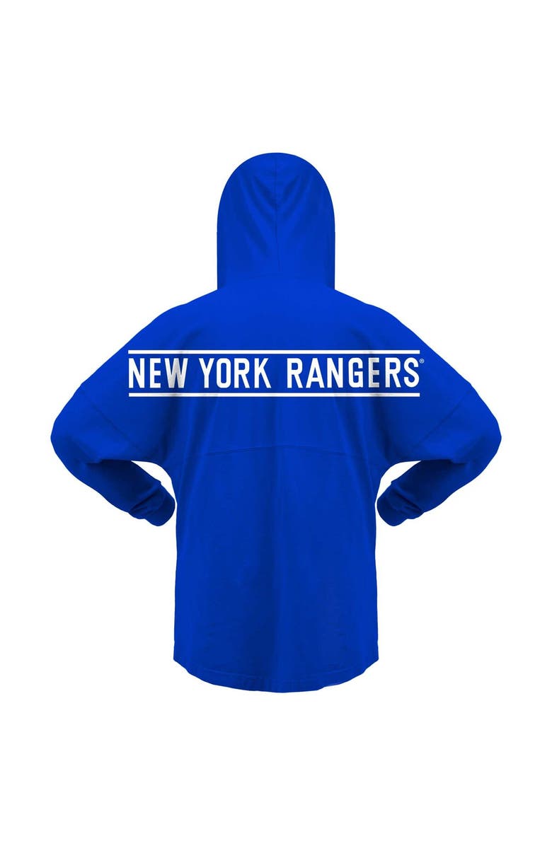 FANATICS Women's Fanatics Branded Blue New York Rangers Jersey Lace-Up V-Neck Long Sleeve Hoodie T-Shirt, Alternate, color, Blue