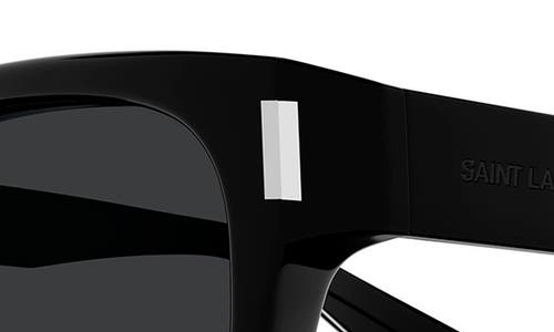Saint Laurent 53mm Rectangular Sunglasses In Black