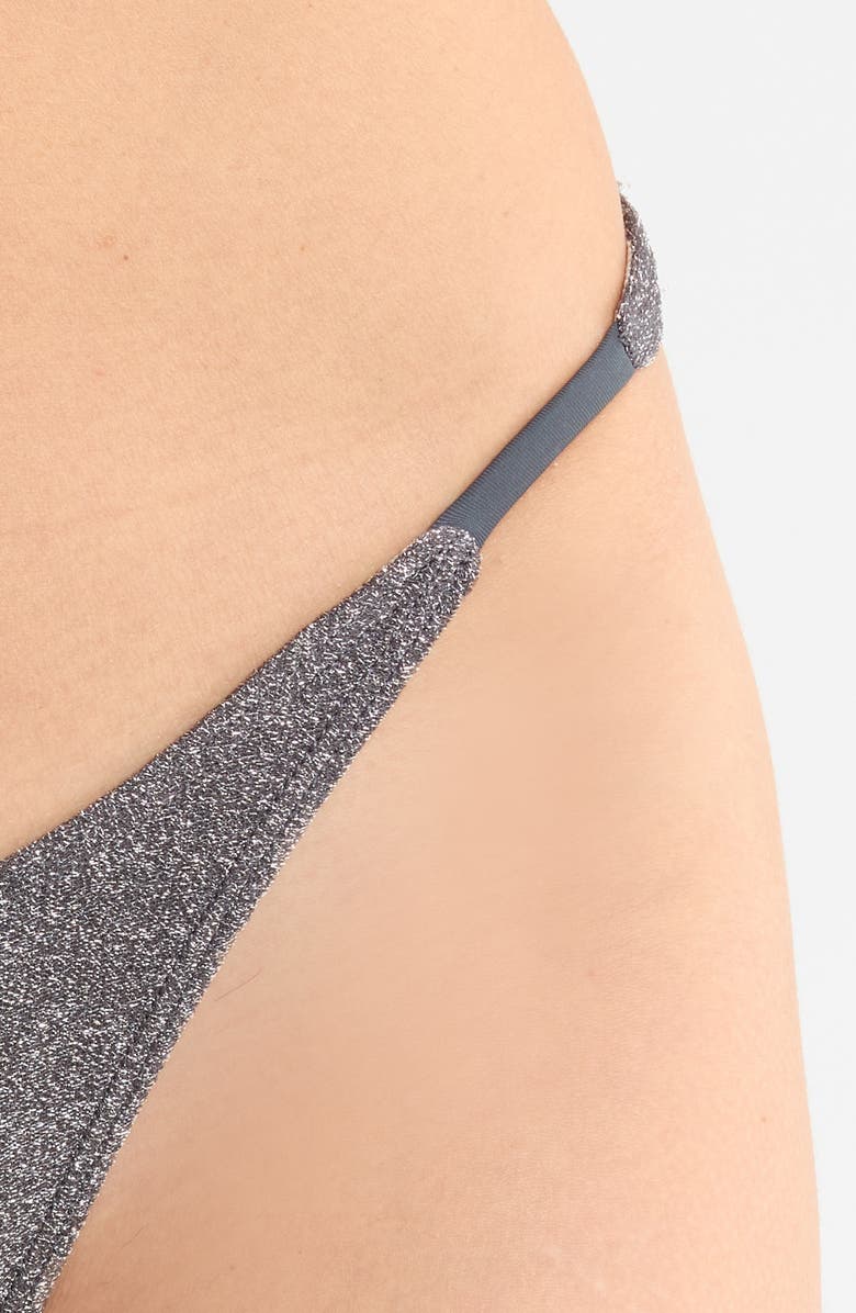 free-est by Free People Blair Metallic Bikini Bottoms, Alternate, color, Pavement