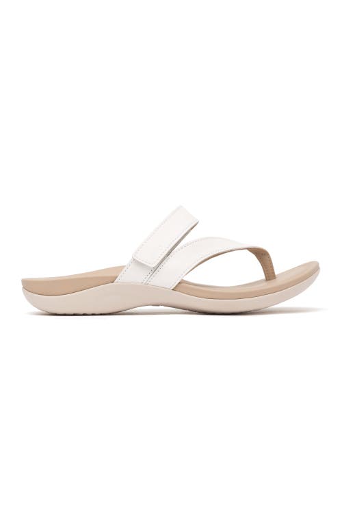 Abeo Oasis Thong Sandal In White - Metatarsal