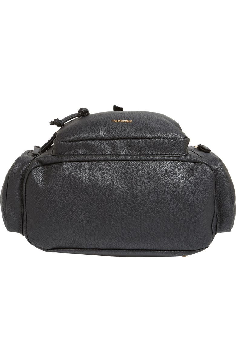 Topshop Faux Leather Backpack, Alternate, color,