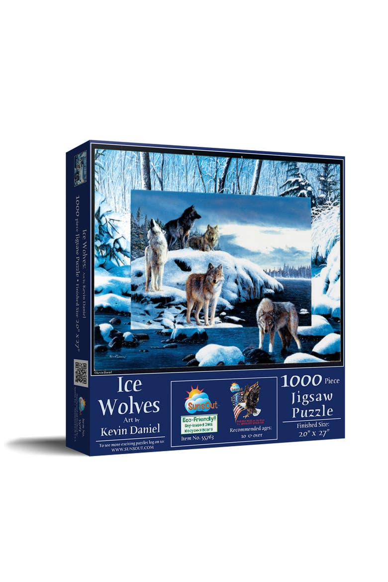 Ice Wolves 1000 piece Jigsaw Puzzle for Adults, Main, color, Multicolor