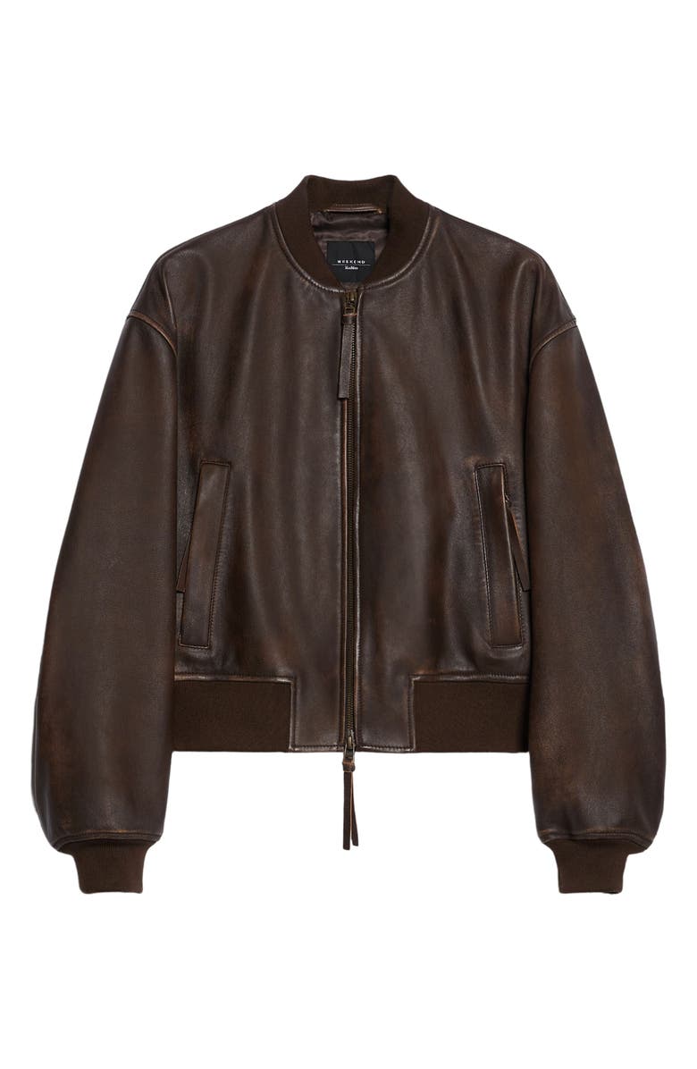 Weekend Max Mara Hiltex Leather Jacket, Alternate, color, 