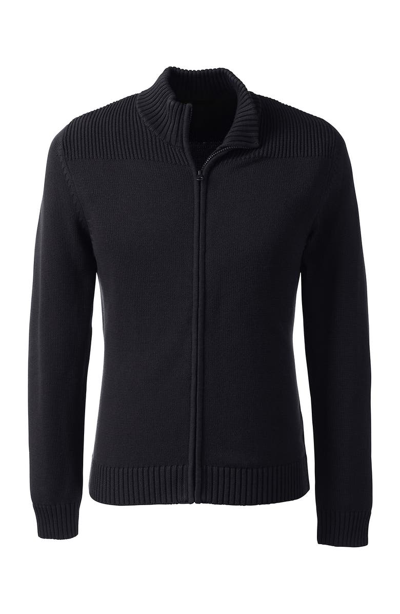 Lands
 End School Uniform  Cotton Modal Zip Front Cardigan Sweater, Alternate, color, 