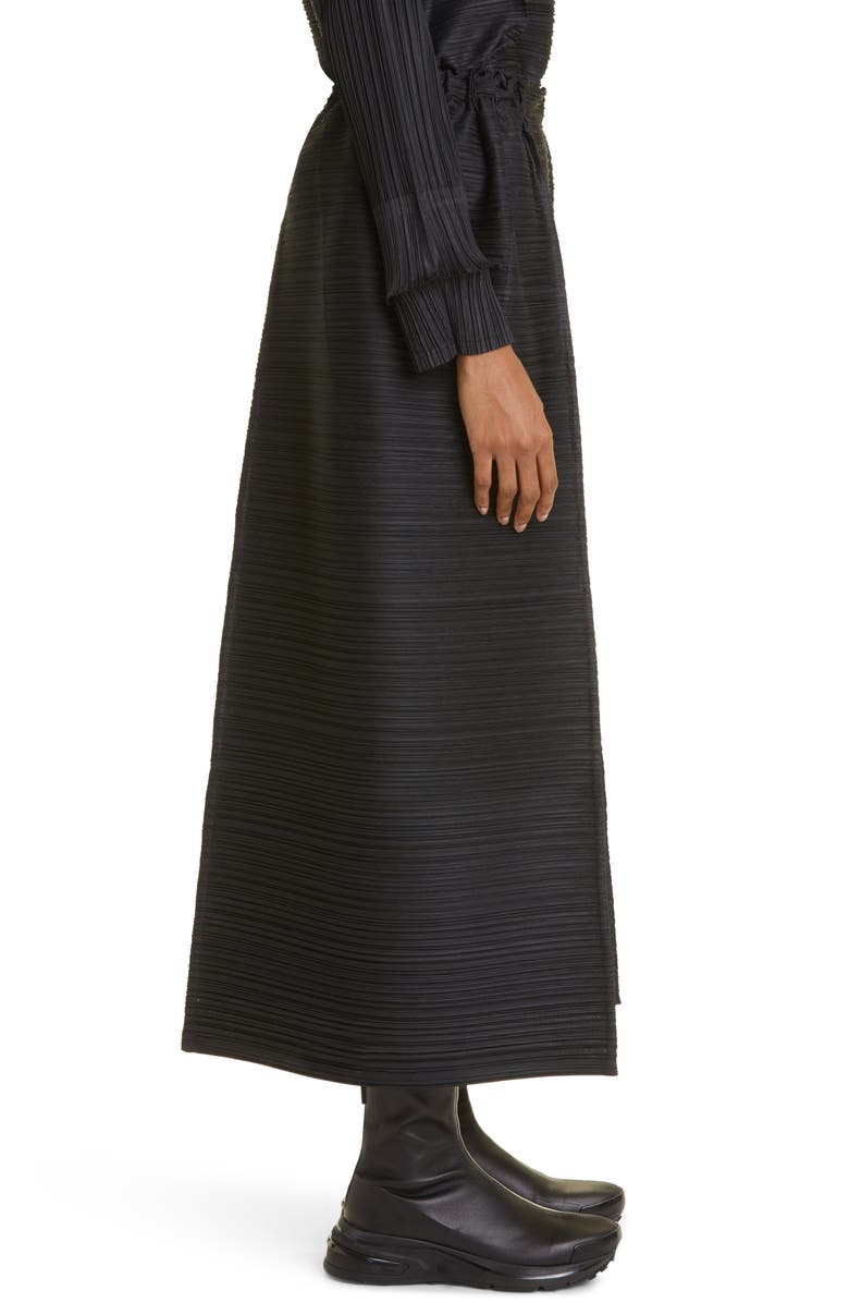Pleats Please Issey Miyake Thicker Bounce Pleated Wide Leg Crop Pants, Alternate, color, 