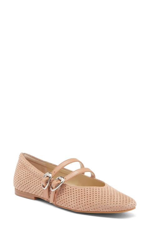 Alenia Perforated Mary Jane Flat (Women)