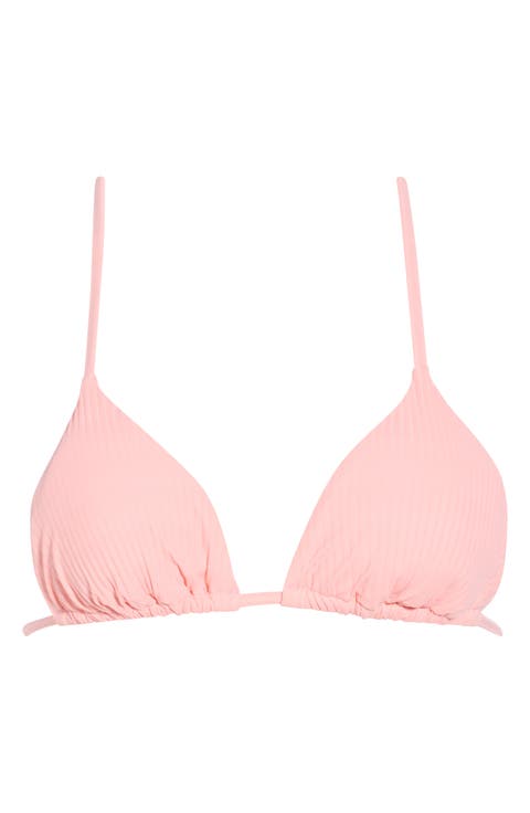 Gia Tropical Floral Print Triangle Bikini Top