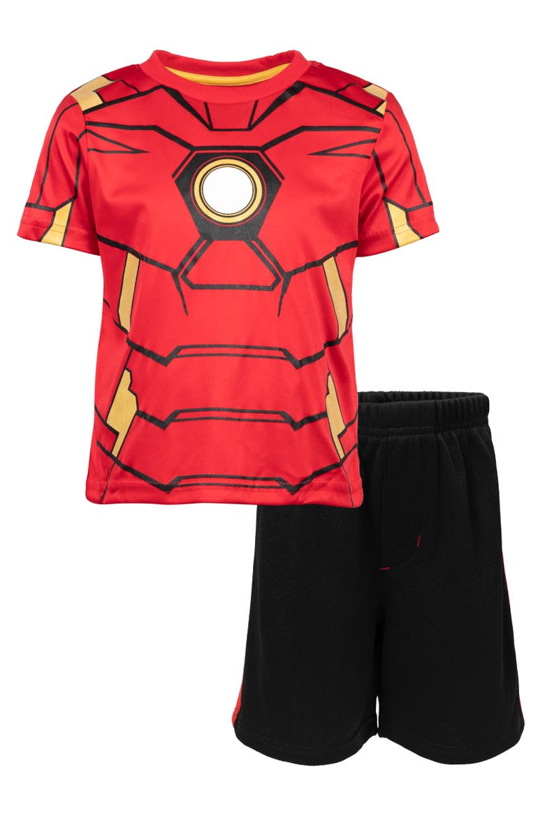 Avengers Athletic 2-Piece T-Shirt and Shorts Set, Main, color, Iron Man Red