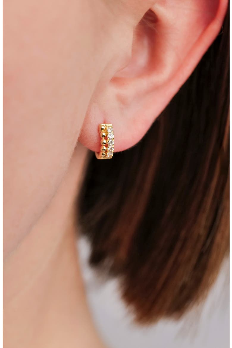 Tiia 18k Gold Diamond Huggie Hoop Earrings, Alternate, color, 18K YELLOW GOLD