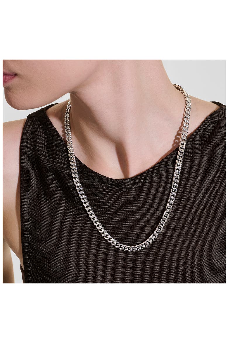 Curb Chain Necklace, 7mm, Alternate, color, STERLING SILVER - 20 INCHES