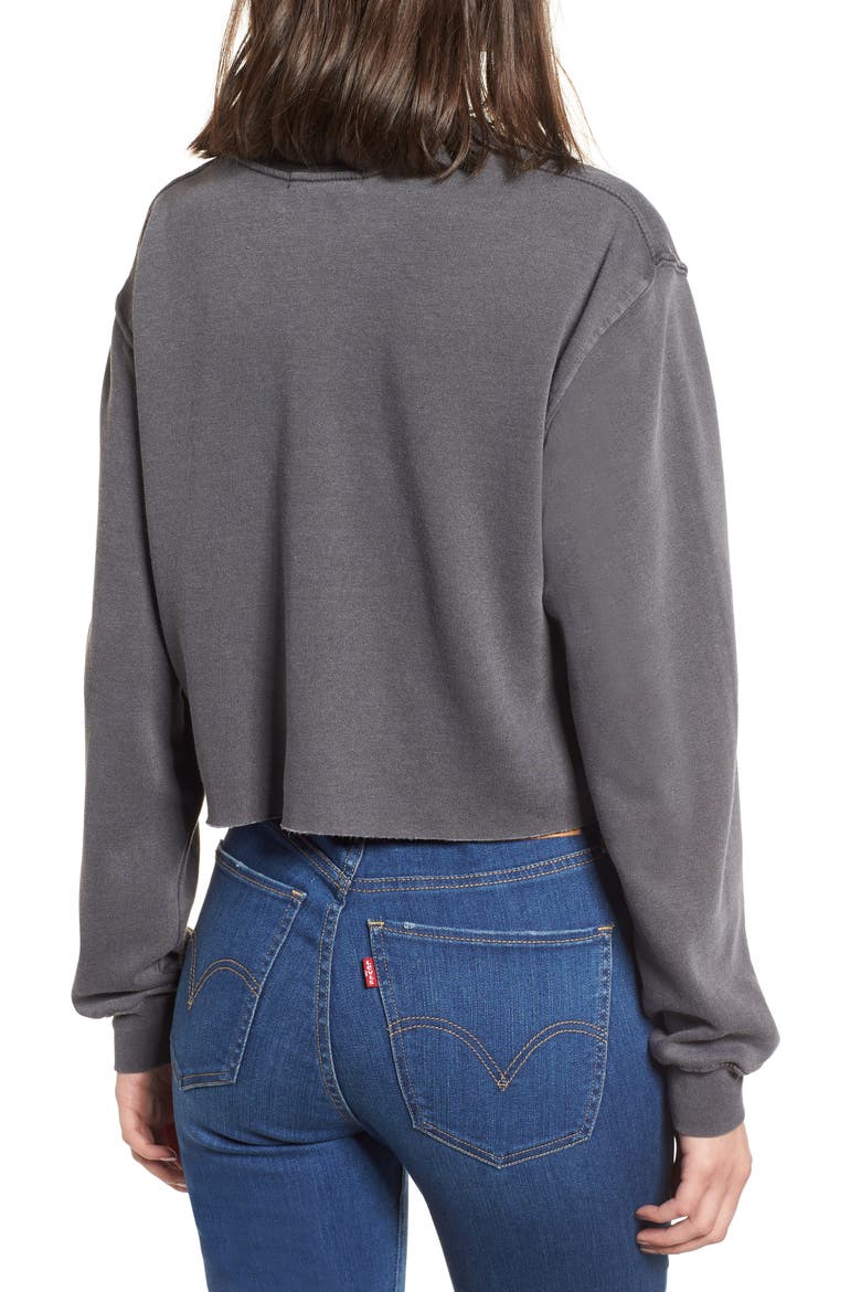 Gigi Crop Sweatshirt, Alternate, color, THUNDER
