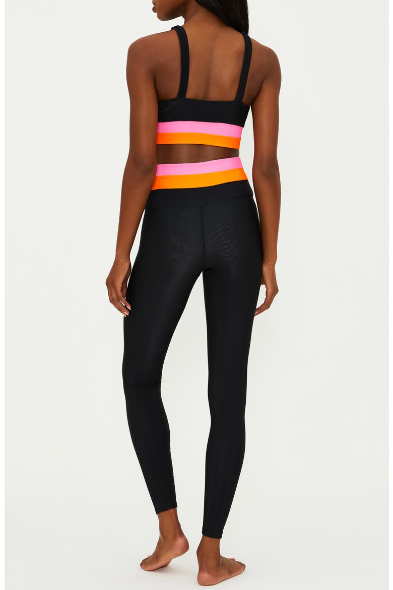 Mackenzine Colorblock Sports Bra, Alternate, color, SANGRIA