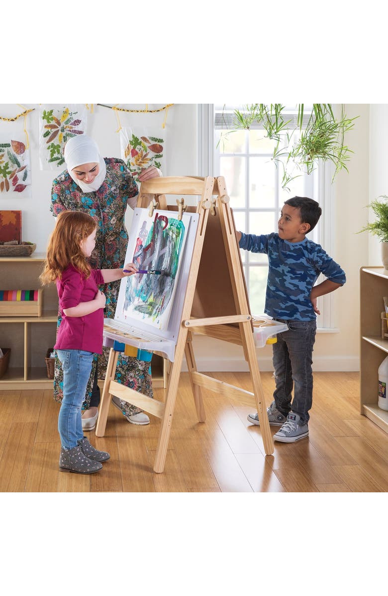 Kaplan Early Learning Company 2-Sided Adjustable Easel, Alternate, color, White