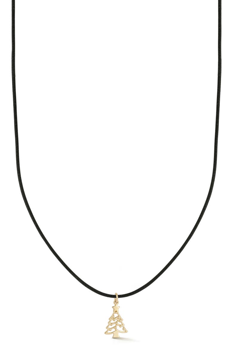 Ember Fine Jewelry <p>14K Gold Christmas Tree Cord Necklace</p>, Main, color, Gold