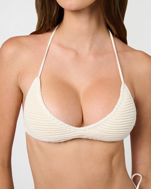Weworewhat V-neck Tie Top In Off-white