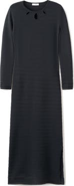 MANGO TEEN Texture Long Sleeve Knit Maxi Dress