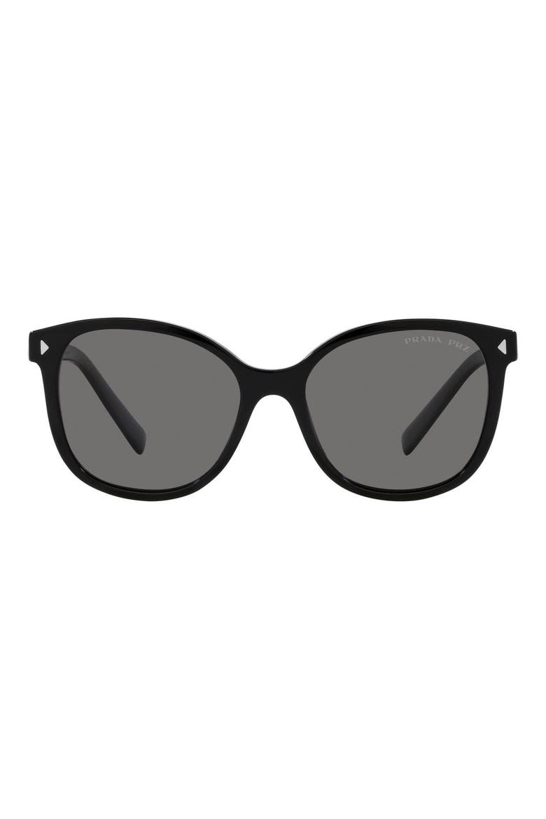 53mm Cat Eye Sunglasses, Main, color, BLACK