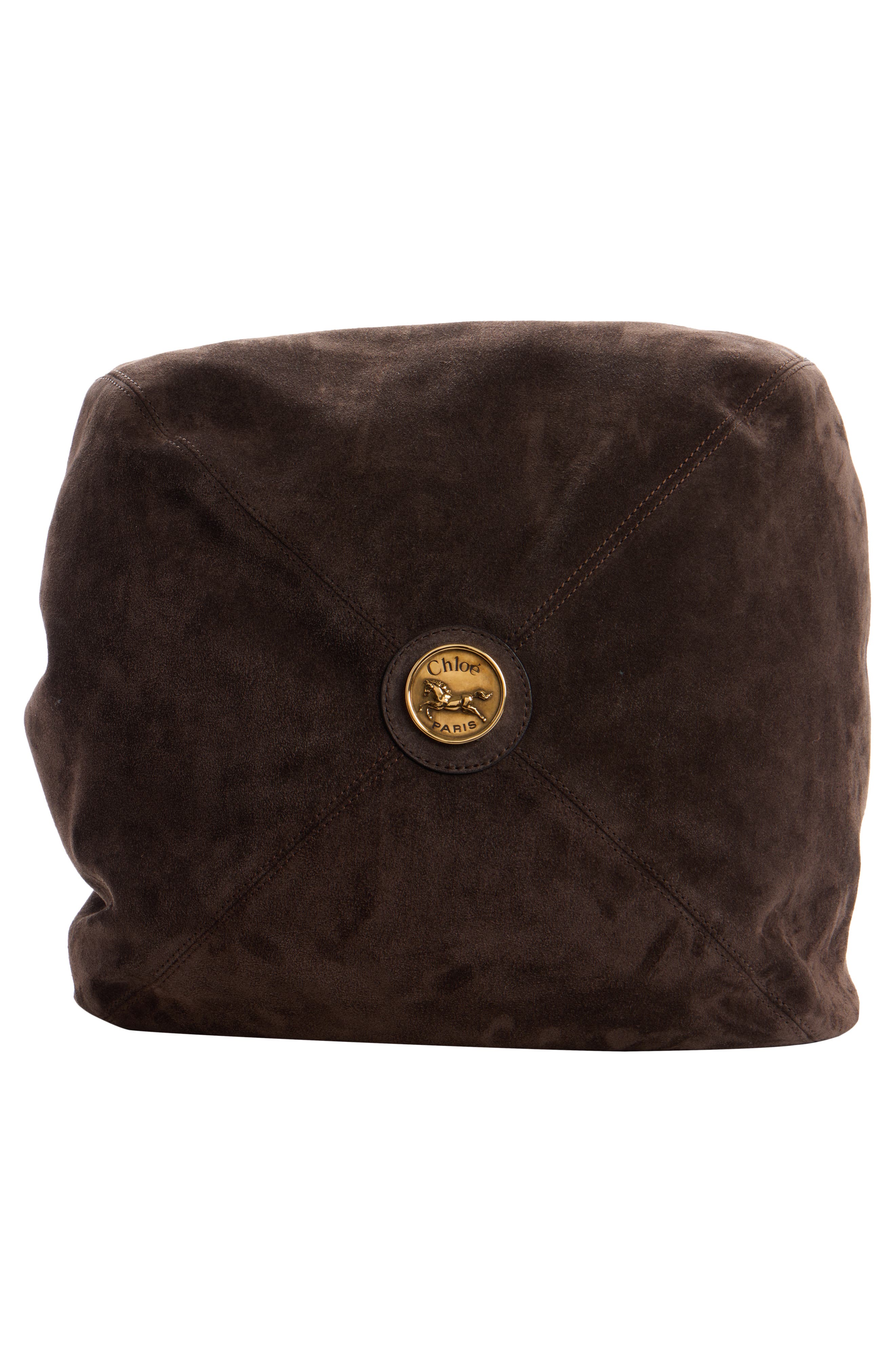 Chloé Balloon Patchwork Hobo Bag, Alternate, color, Kohl Brown