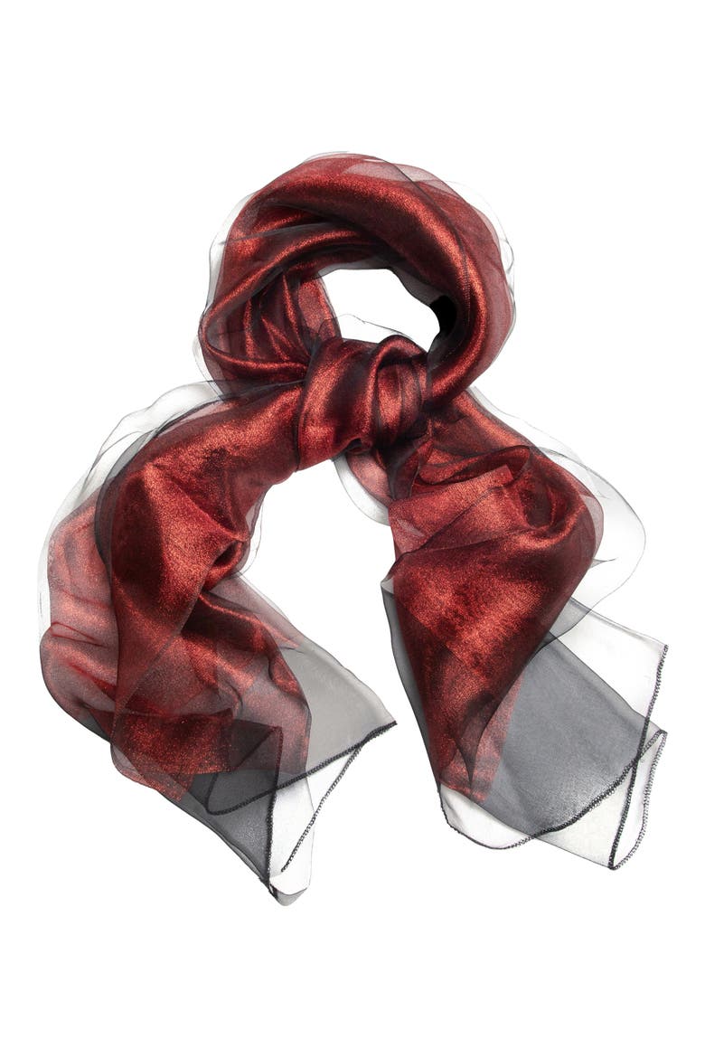 Sheer Silk Scarf, Alternate, color, BURGUNDY COMBO