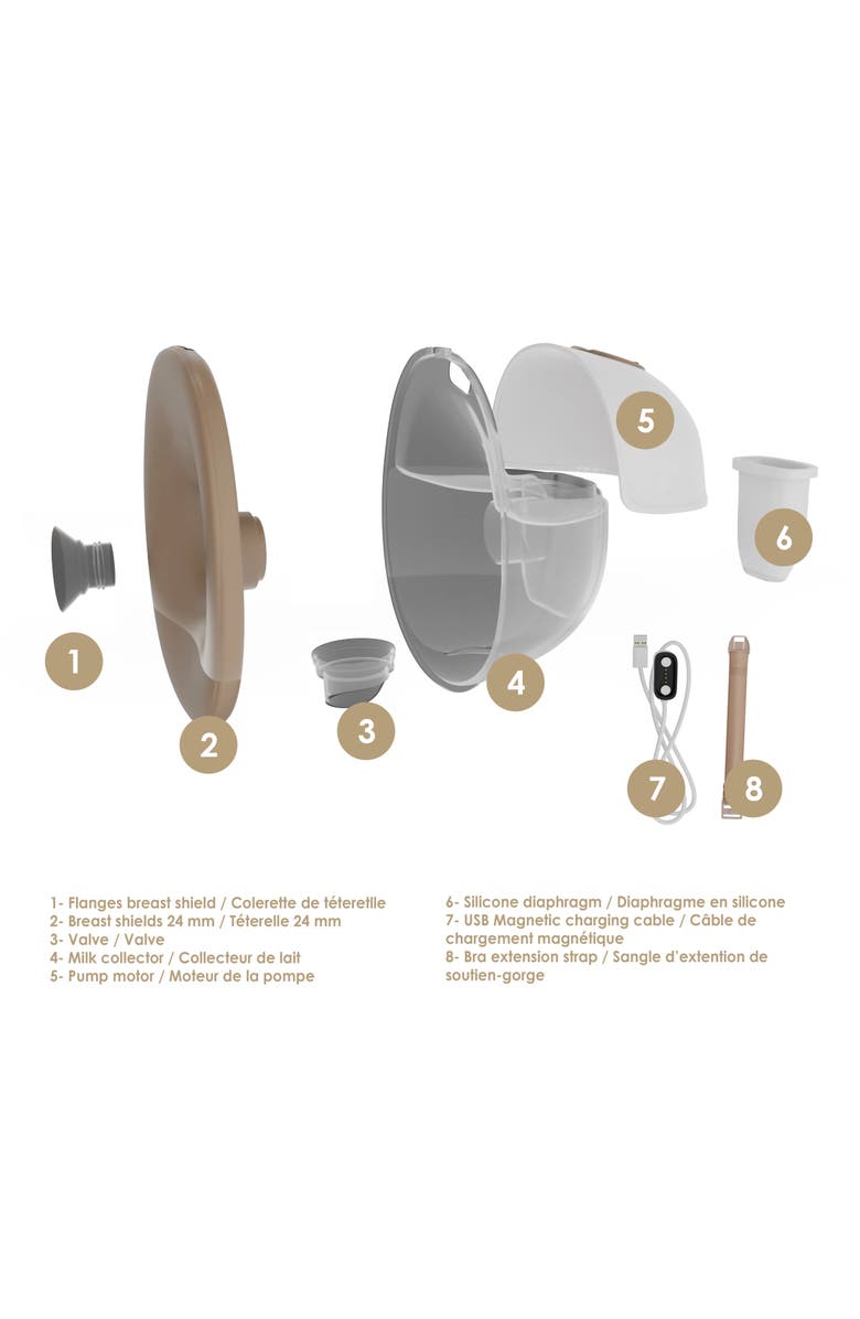 bbluv Mumflow - 2-in-1 Portable Double Heated Breast Pump, Alternate, color, Grey