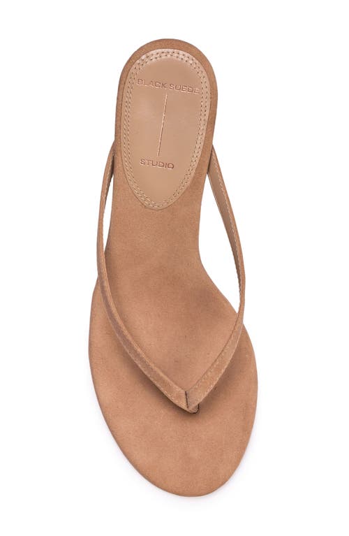 Black Suede Studio Tash Suede Thong Slide Sandals In Sand Suede
