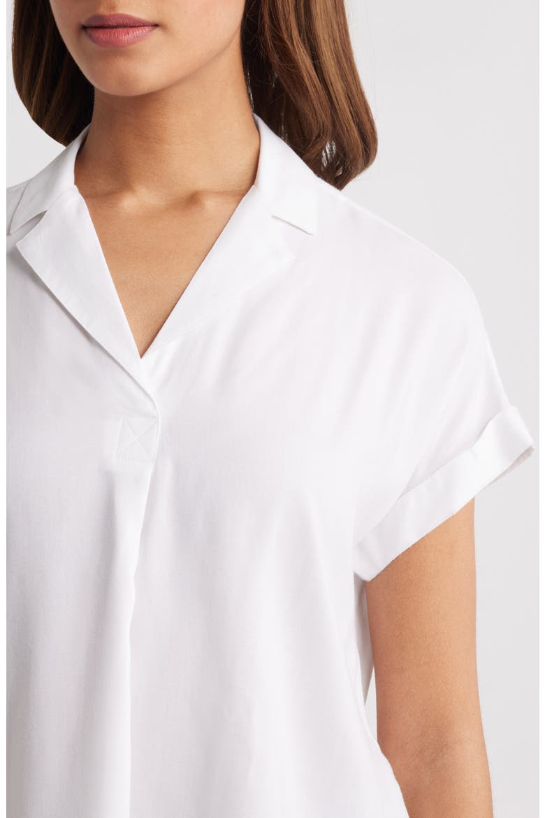 Melody Collar Top, Alternate, color, WHITE
