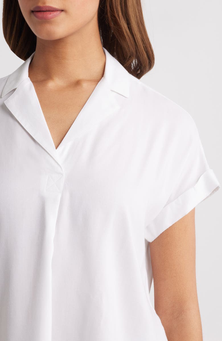 beachlunchlounge Melody Collar Top, Alternate, color, White