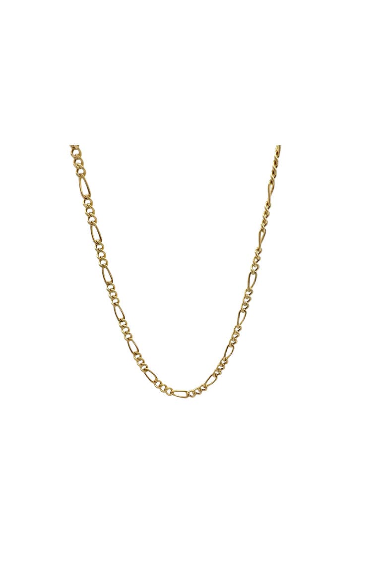 14K Figaro Rope Link 4mm 20in 8.7g Chain Necklace, Alternate, color, Yellow Gold