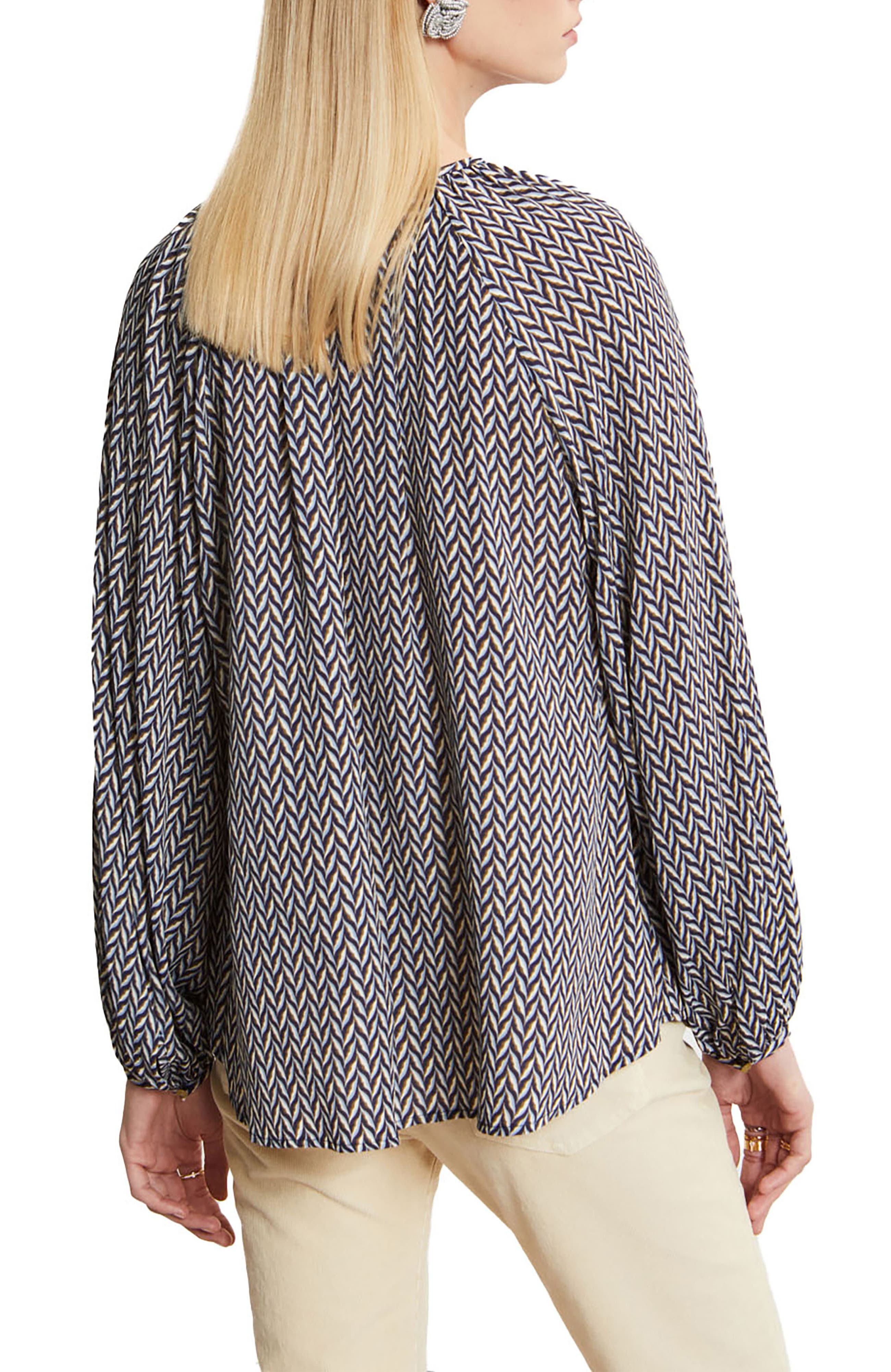 Abstract Print Satin Shirt - image 2